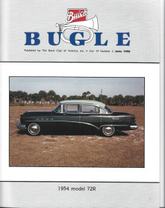 THE BUICK BUGLE 1990 JUNE - '54 MODEL 72 RIVIERA, '61 MODEL 4829 RIVIERA